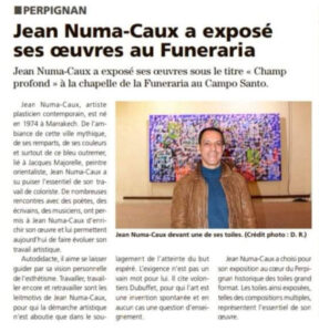 Jean Numa Caux a exposé ses oeuvres au Funeraria